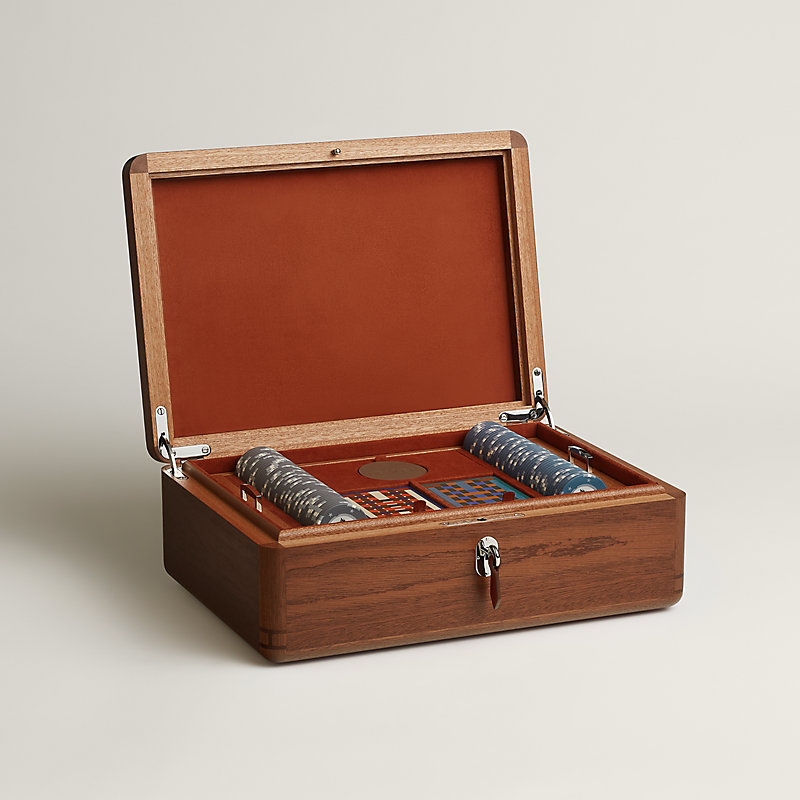 HERMES　エルメス ラッカー　器　容器　木製品　保存　お洒落　光沢 Casaque Oxer poker box - Red | Hermès USA